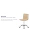 Flash Furniture Vinyl Office Chair, Tan DS-512B-TAN-GG - alternate 5